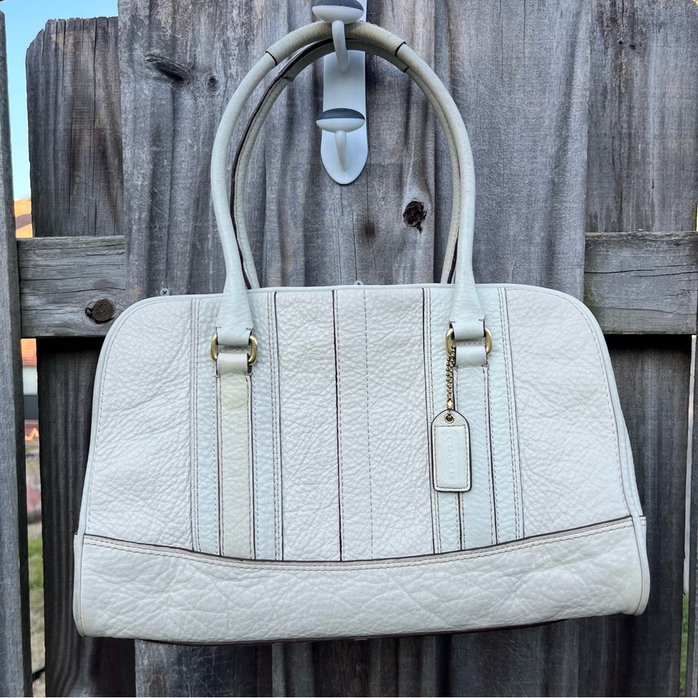 Vintage Coach Large Hamilton Pebbled Leather Satchel - Picture 2 of 15